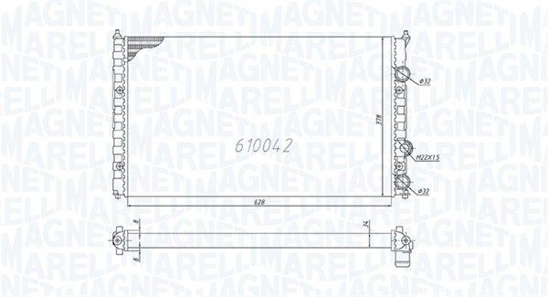 MAGNETI MARELLI radiatorius, variklio aušinimas 350213838000